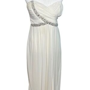 open lace back dress Tracy Studio Strapless A-Line Full Dress